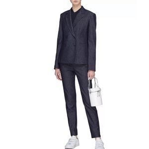 Theory Double Breasted Classic Jean Pantsuit 10
